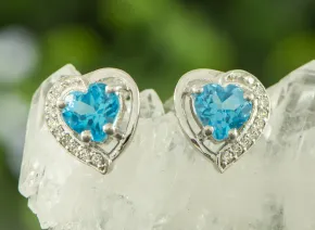 Обици със Син Топаз