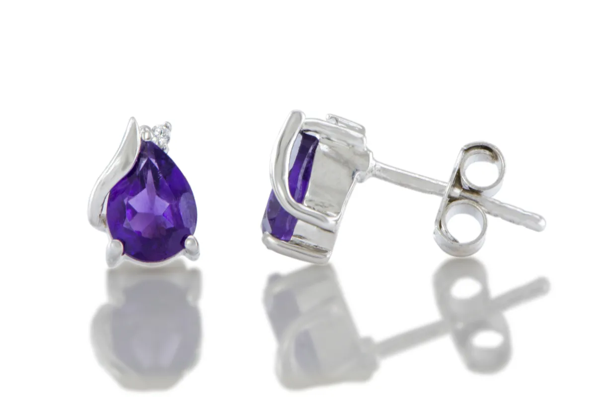 Обици с Аметист