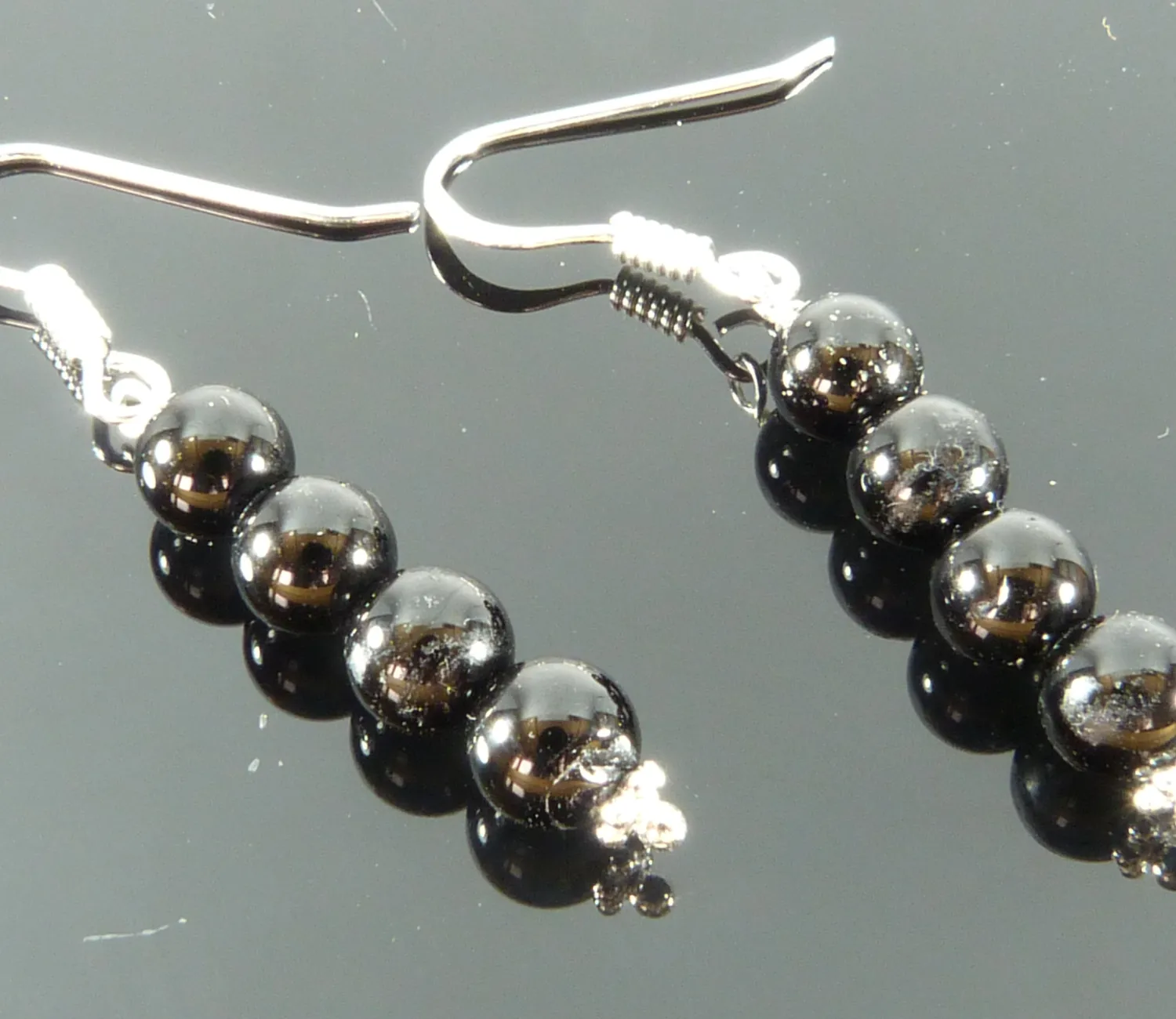 Обици с черен турмалин